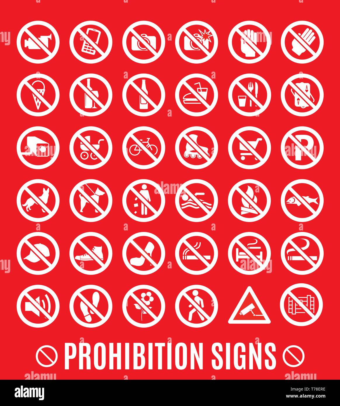 No set symbol.Prohibition set symbol. Vector icon set Stock Vector ...