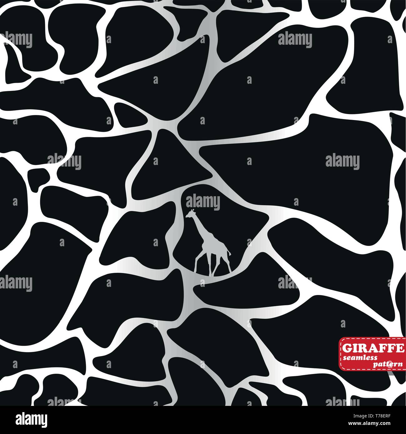 Animals background texture. Giraffe seamless style pattern Stock Vector ...