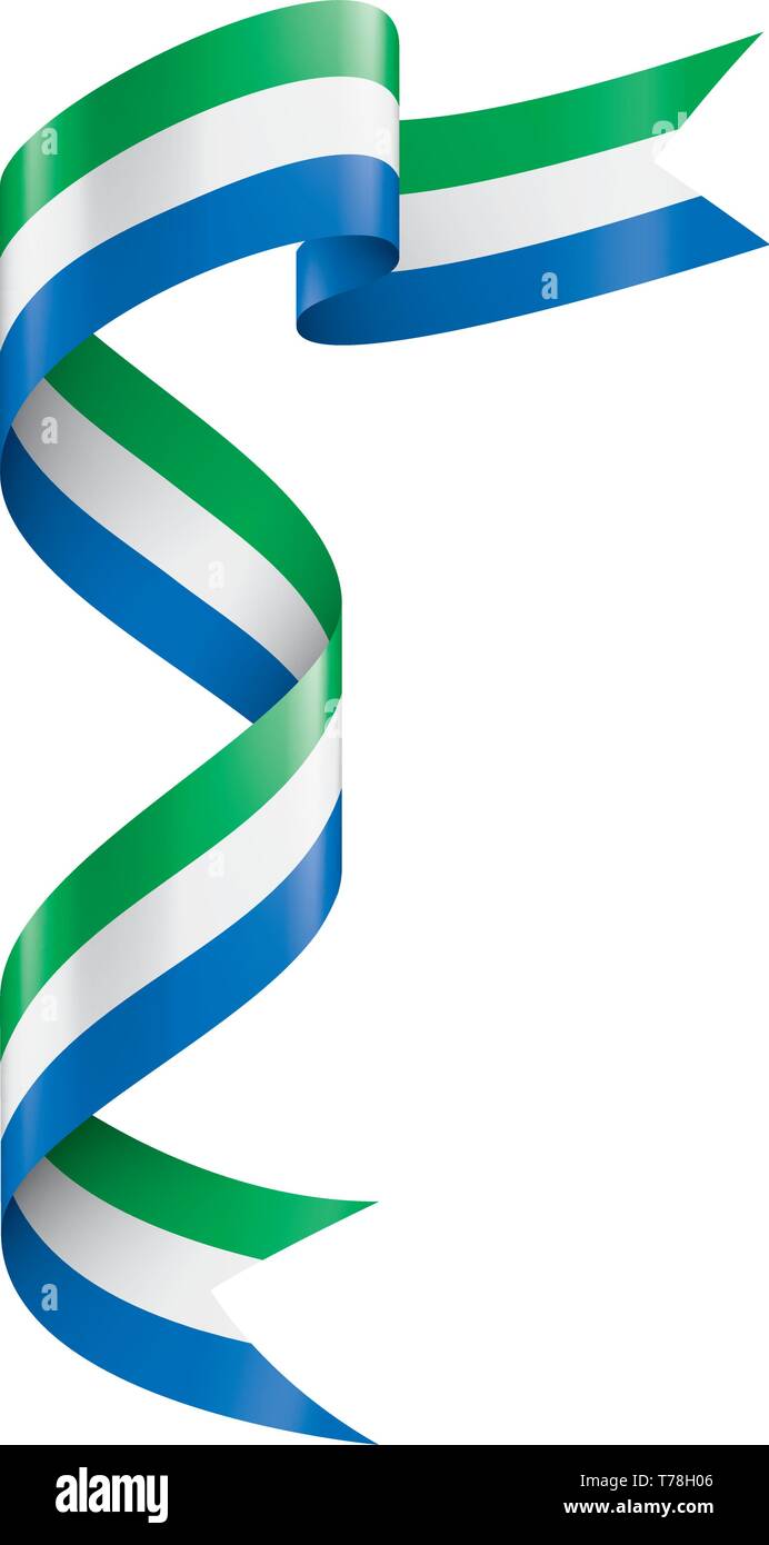 Sierra Leone flag, vector illustration on a white background Stock ...