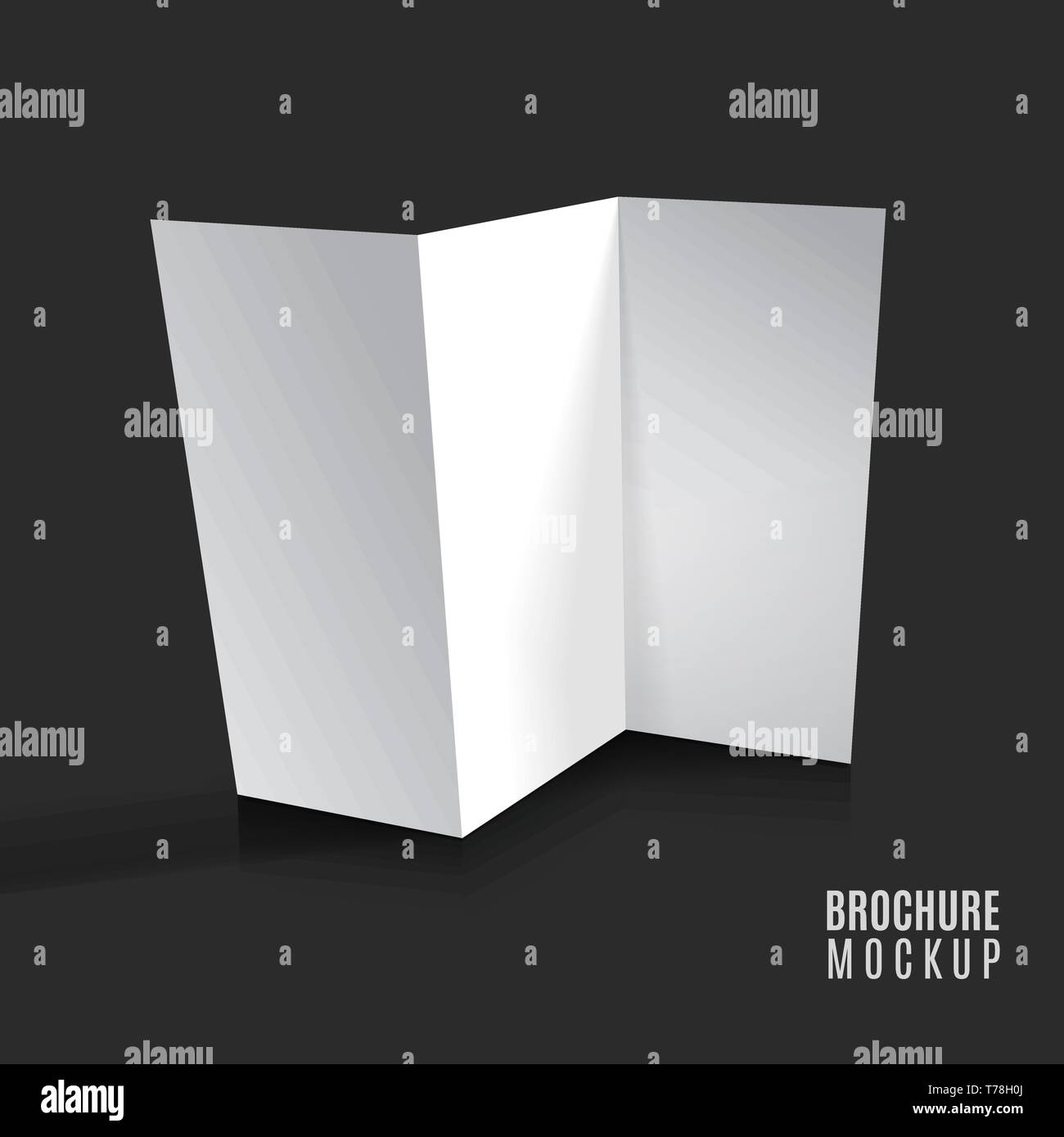 Blank tri-fold brochure design isolated Stock Vector Image & Art - Alamy