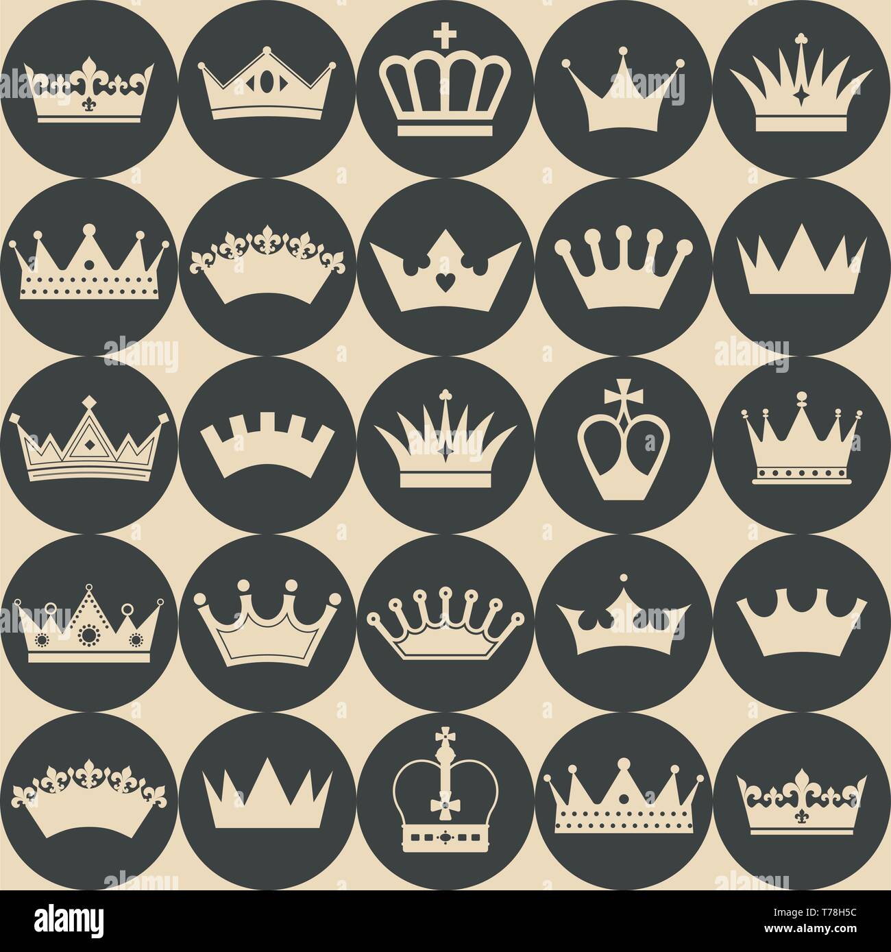Seamless crowns pattern Stock Vector Image & Art - Alamy