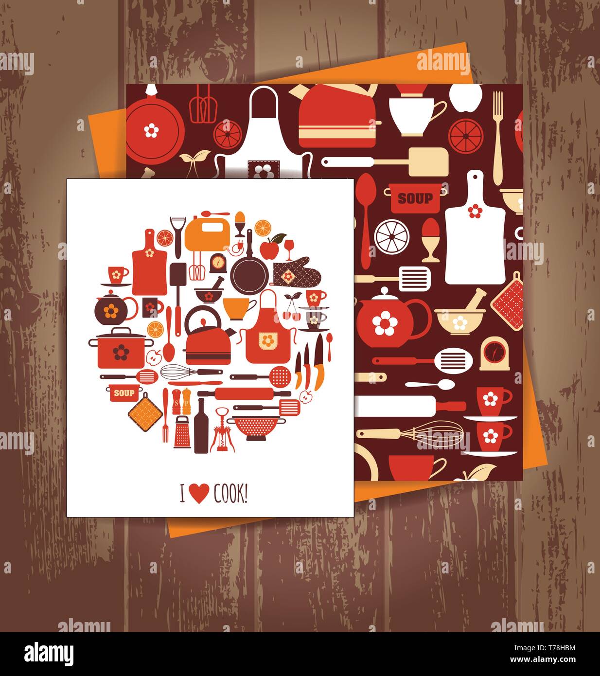 Kitchen background Stock Vector