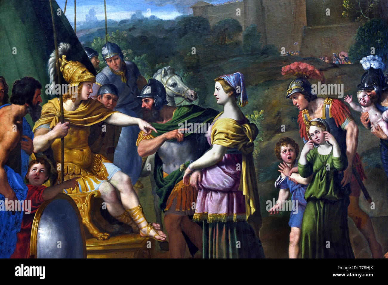 Timocles Captive Brought before Alexander the Great   1615 by Domenico ZAMPIERI, known as DOMENICHINO Bologna, 1581 – Naples, 1641 Italian, Italy, Stock Photo