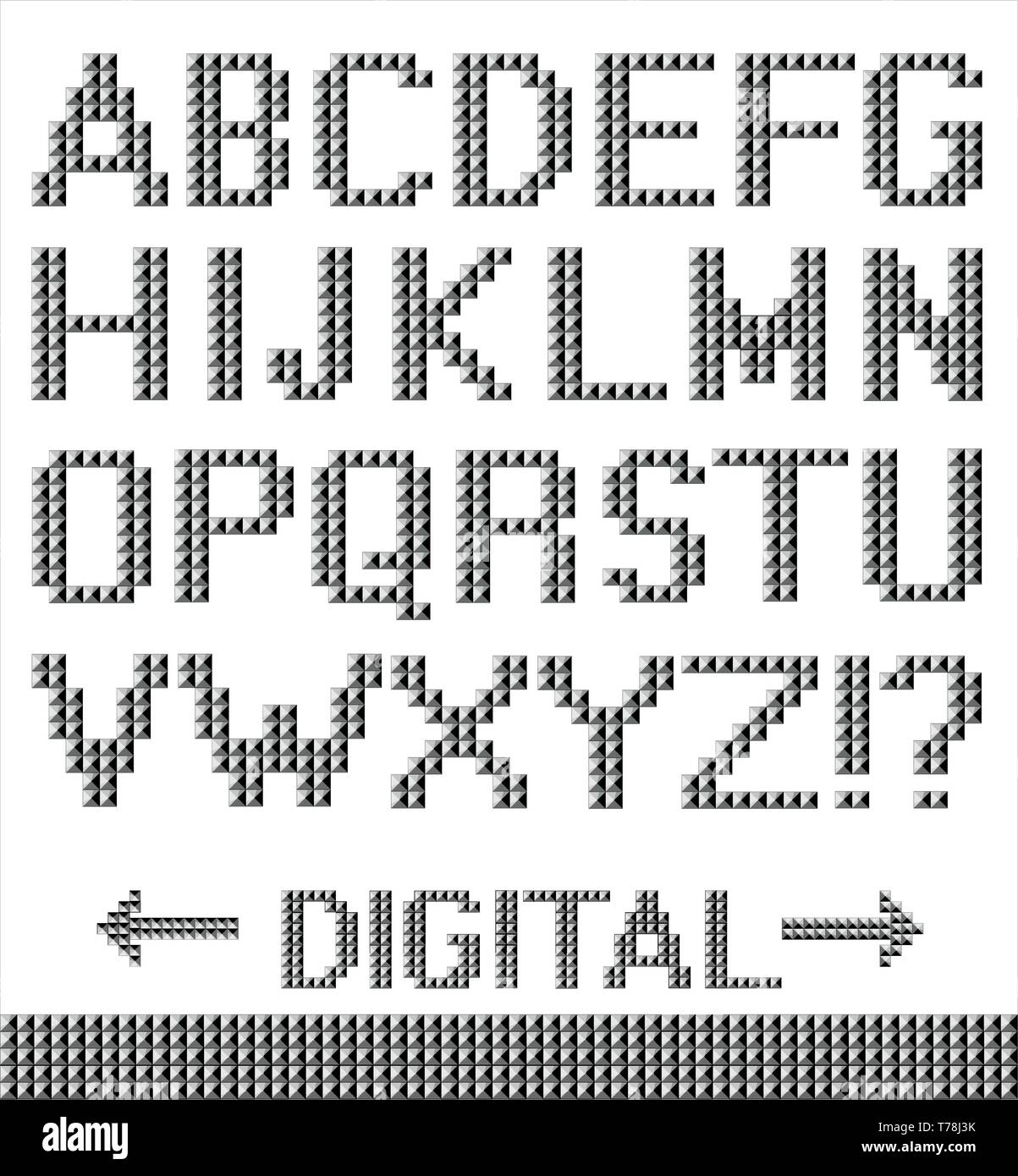 Pixel font background Stock Vector Image & Art - Alamy