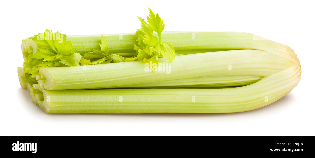 celery stalk path isolated Stock Photo