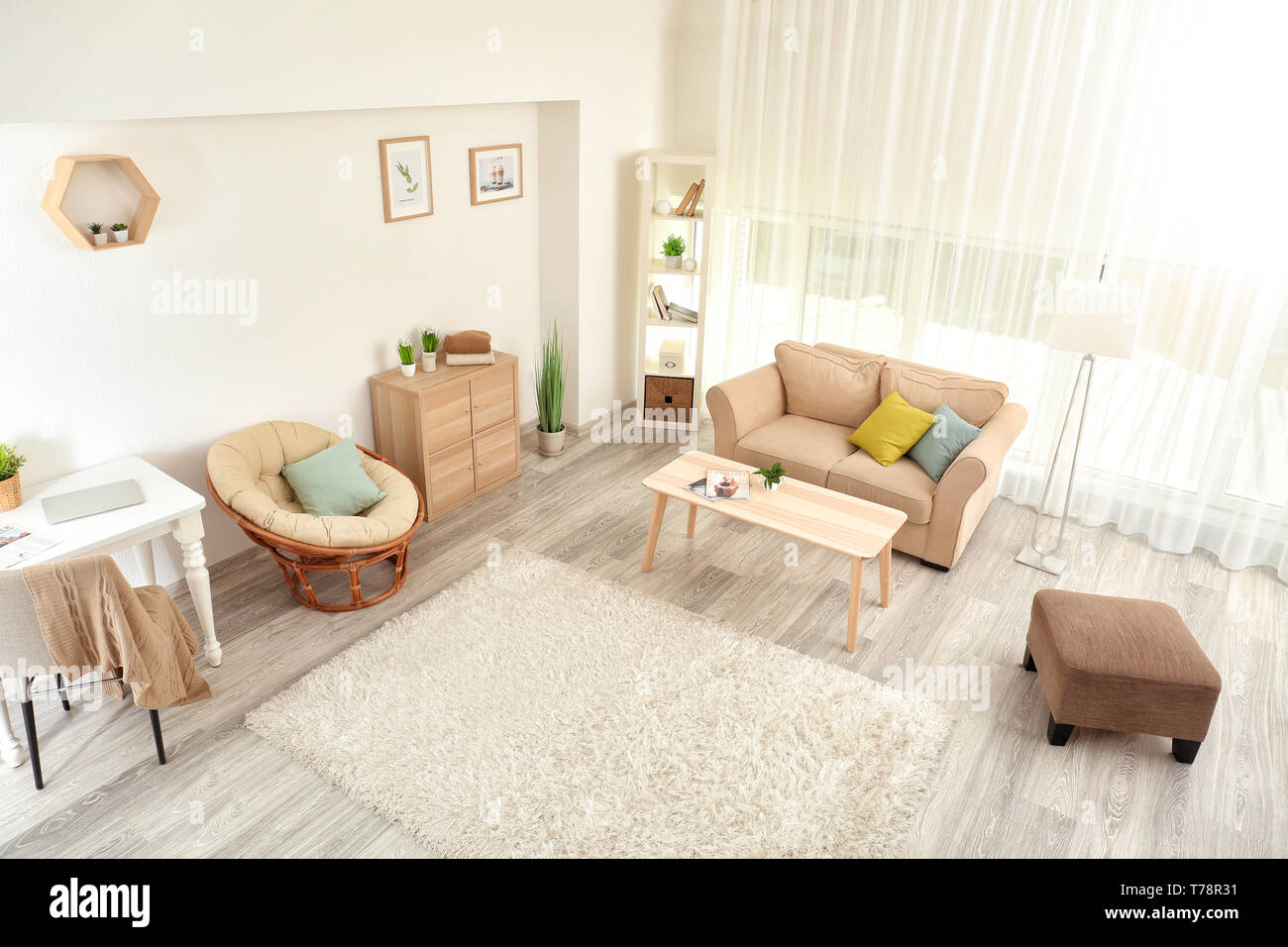 Interior of living room, view from CCTV camera Stock Photo Alamy