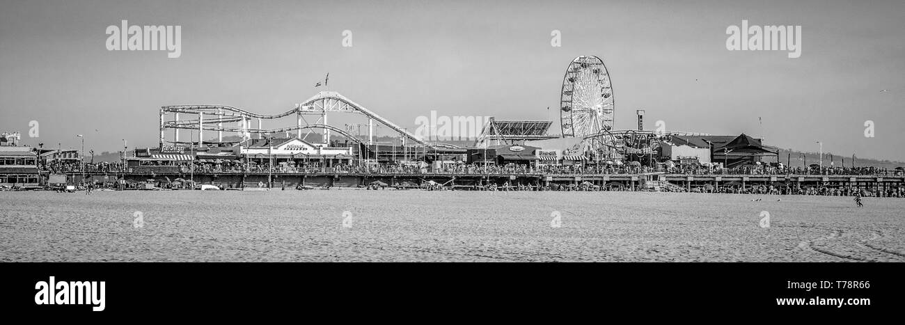 Santa Monica Pier in Los Angeles Stock Photo