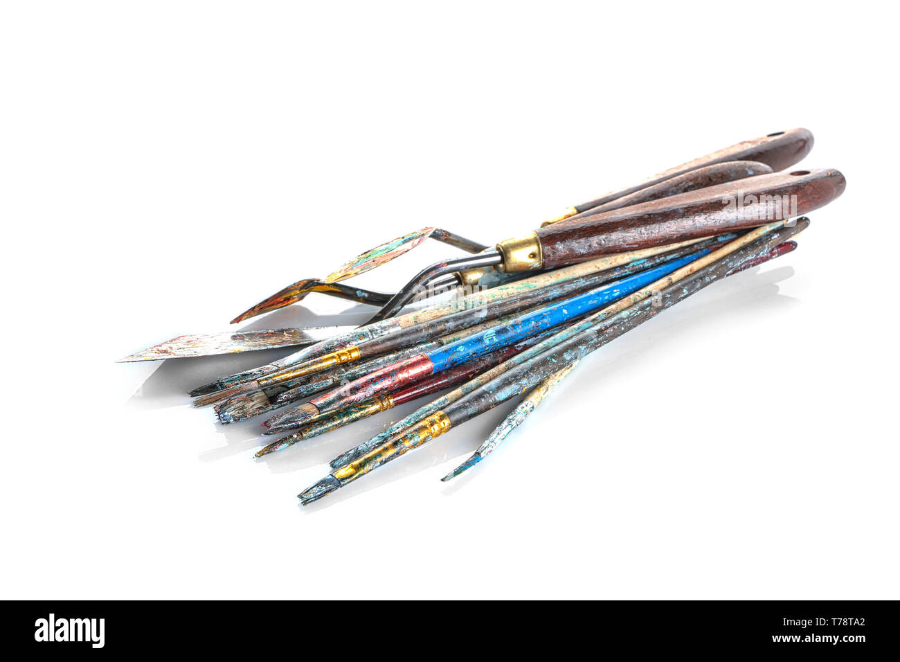 Painter's tools on white background Stock Photo - Alamy