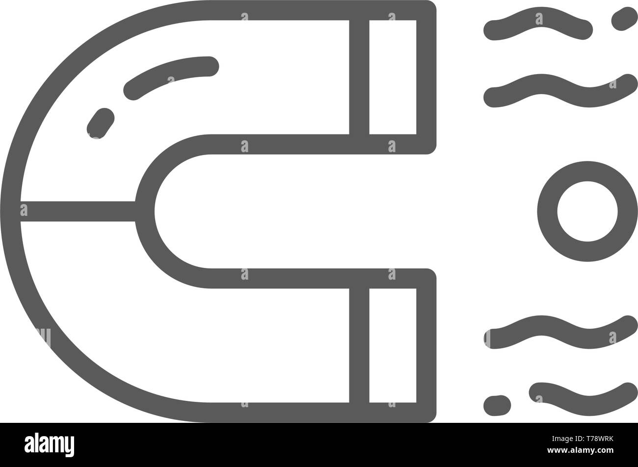 Magnet line icon Stock Vector Image & Art - Alamy