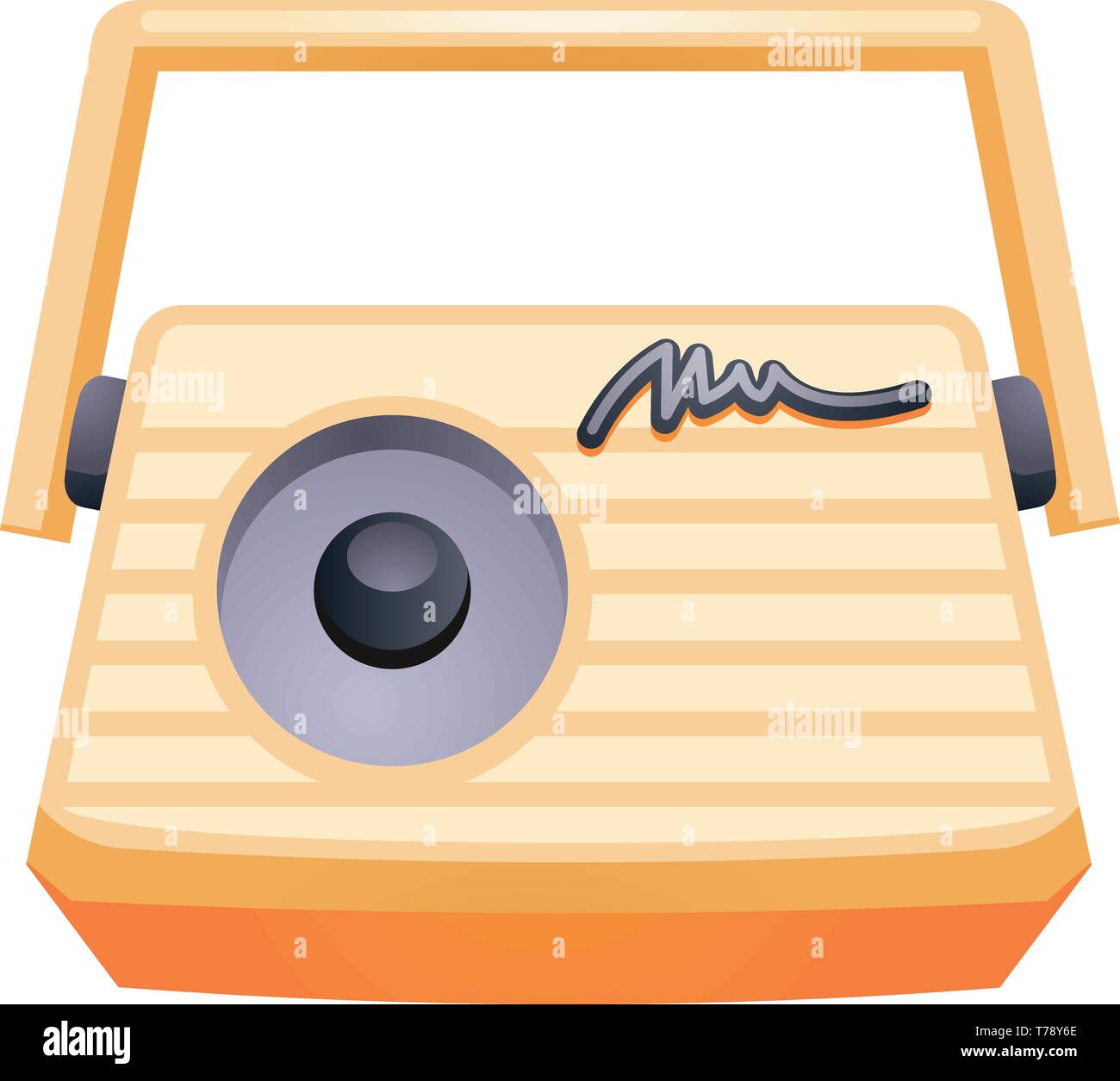 American radio icon. Cartoon of american radio vector icon for web design isolated on white background Stock Vector