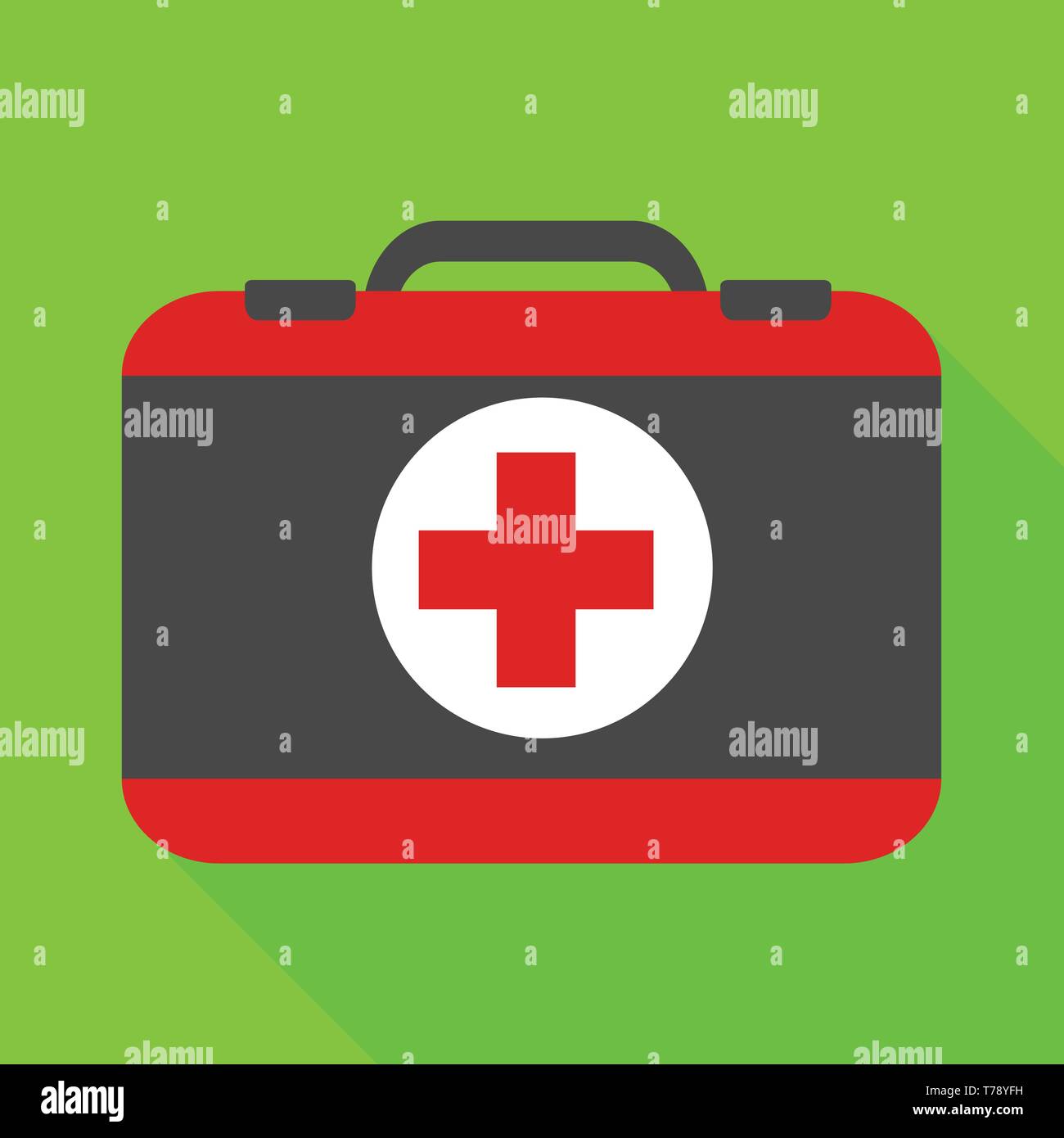 First aid kit icon. Flat illustration of first aid kit vector icon for ...
