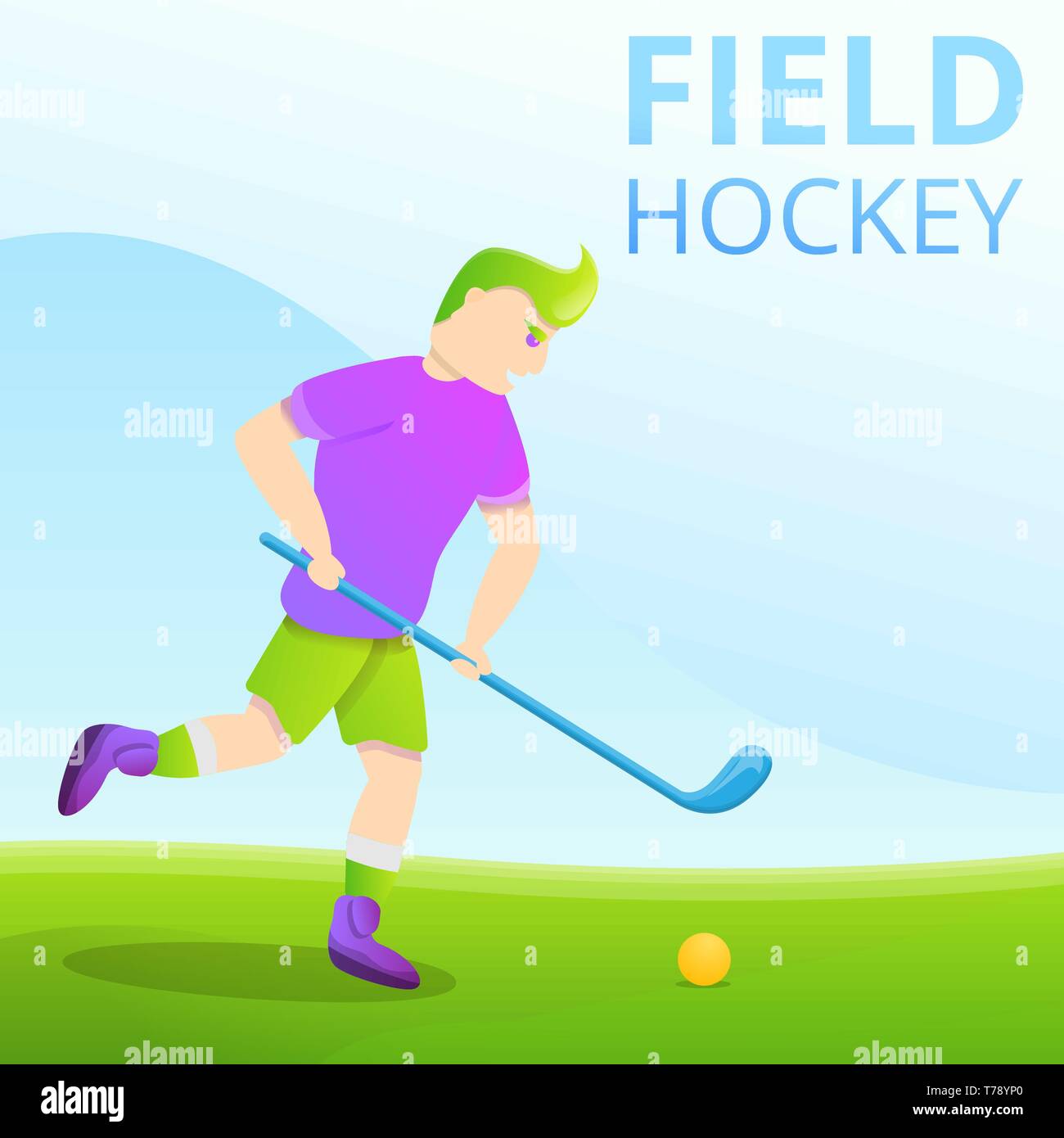 Field field hockey Stock Vector Images - Alamy
