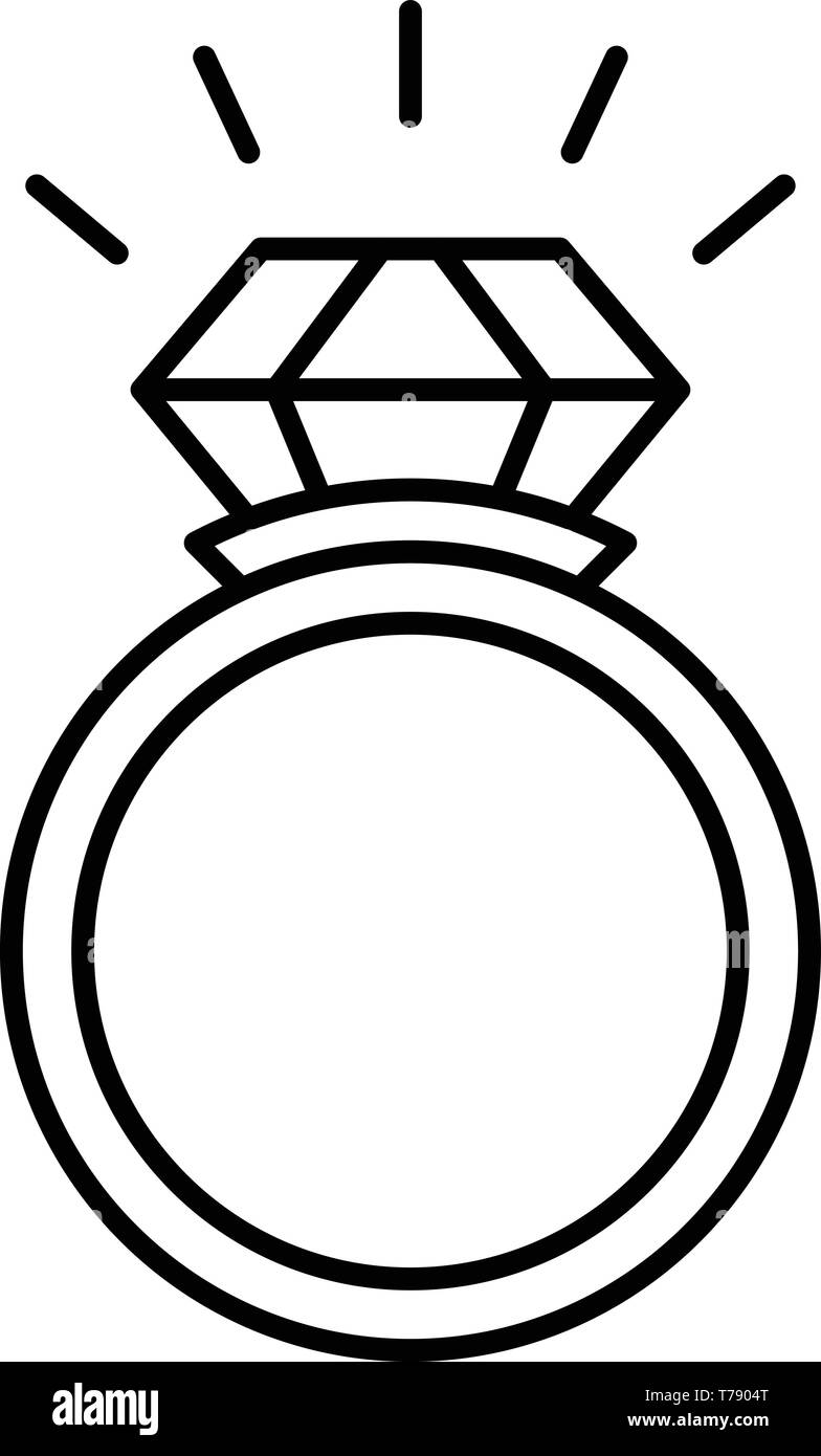 Wedding ring icon, outline style Stock Vector Image & Art Alamy