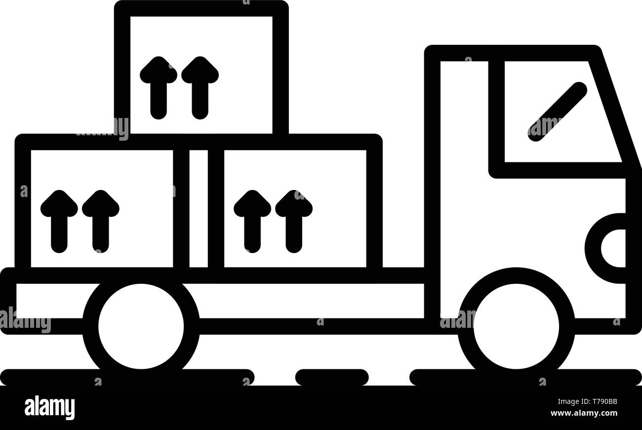 Transportation of export goods icon, outline style Stock Vector Image ...
