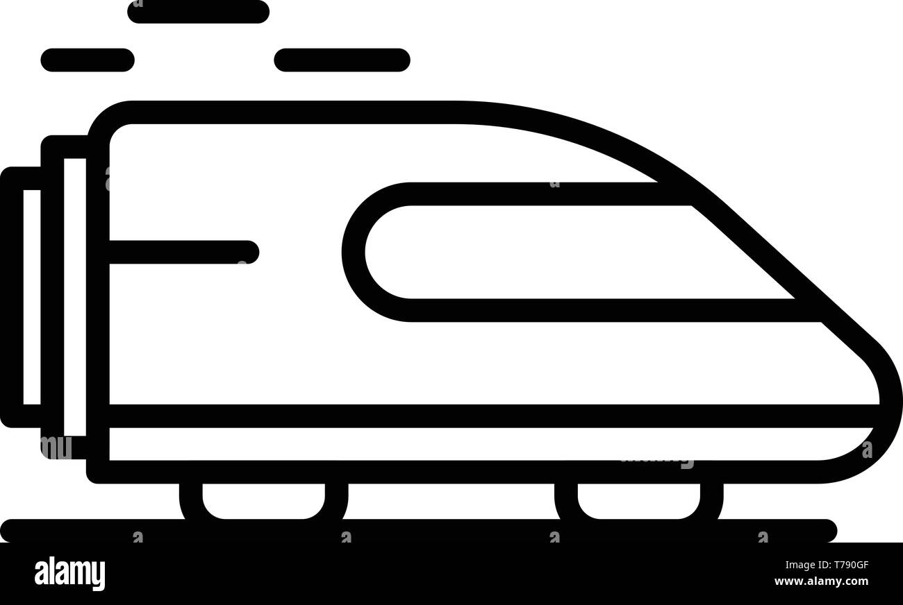 Fast train icon, outline style Stock Vector Image & Art - Alamy
