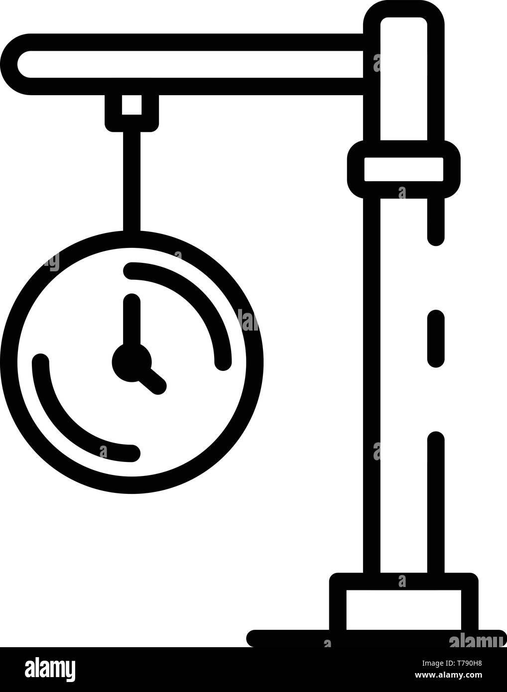 Station clock icon, outline style Stock Vector Image & Art - Alamy
