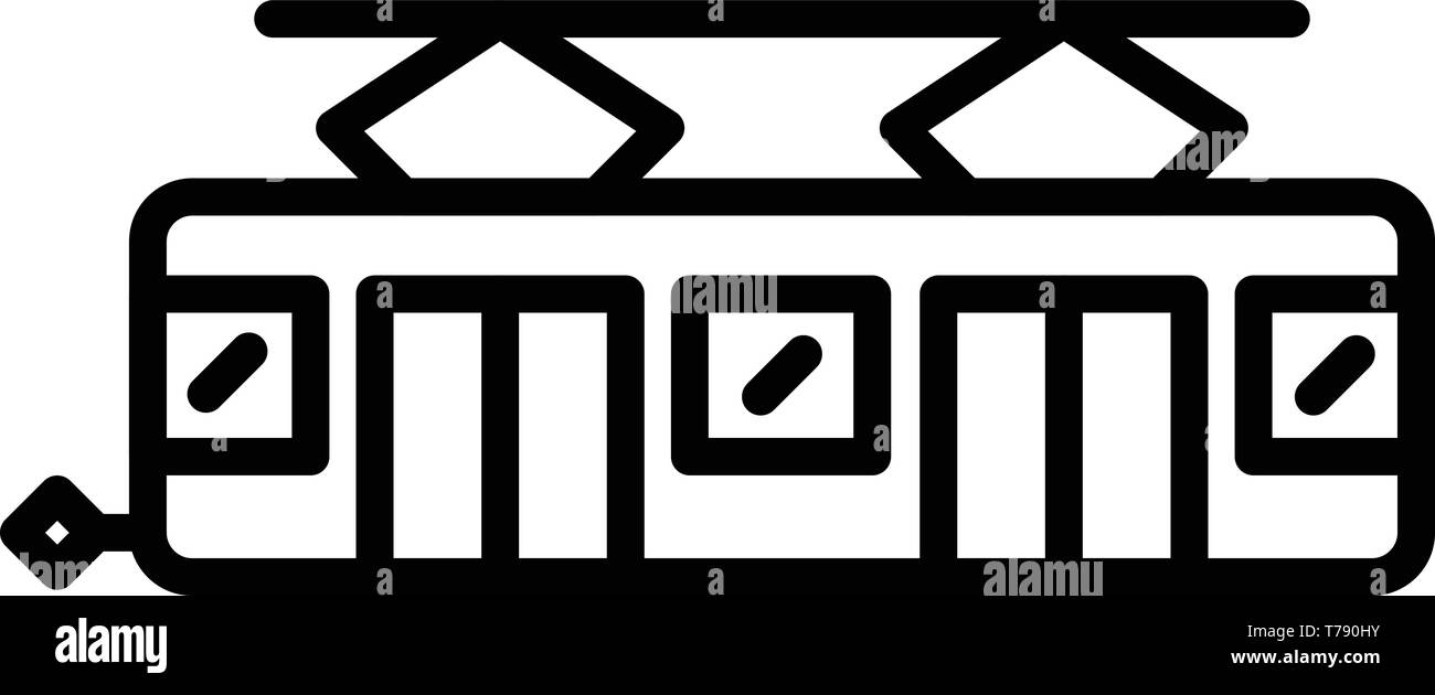 Electric train icon, outline style Stock Vector Image & Art - Alamy