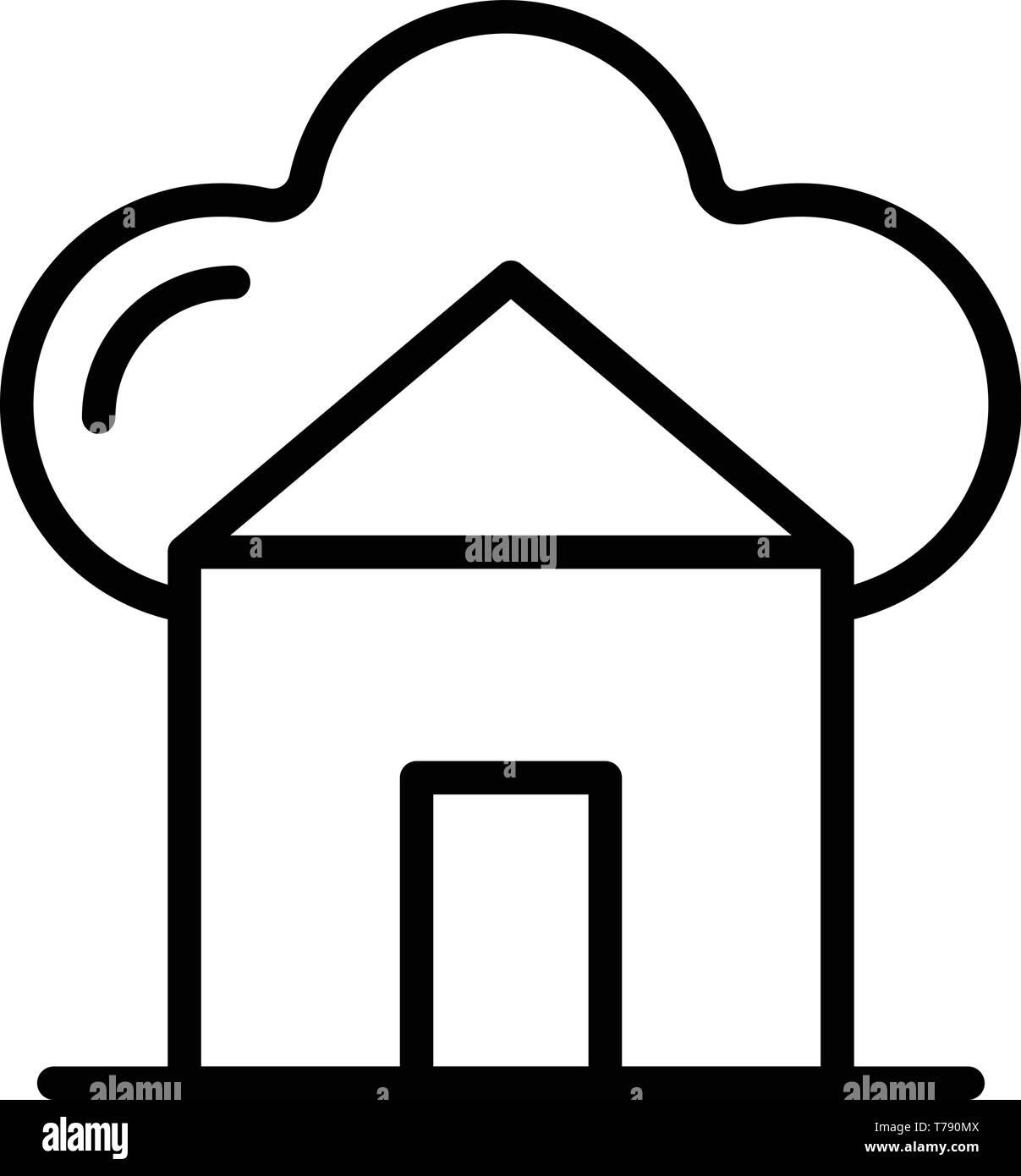 Smart home icon, outline style Stock Vector Image & Art - Alamy