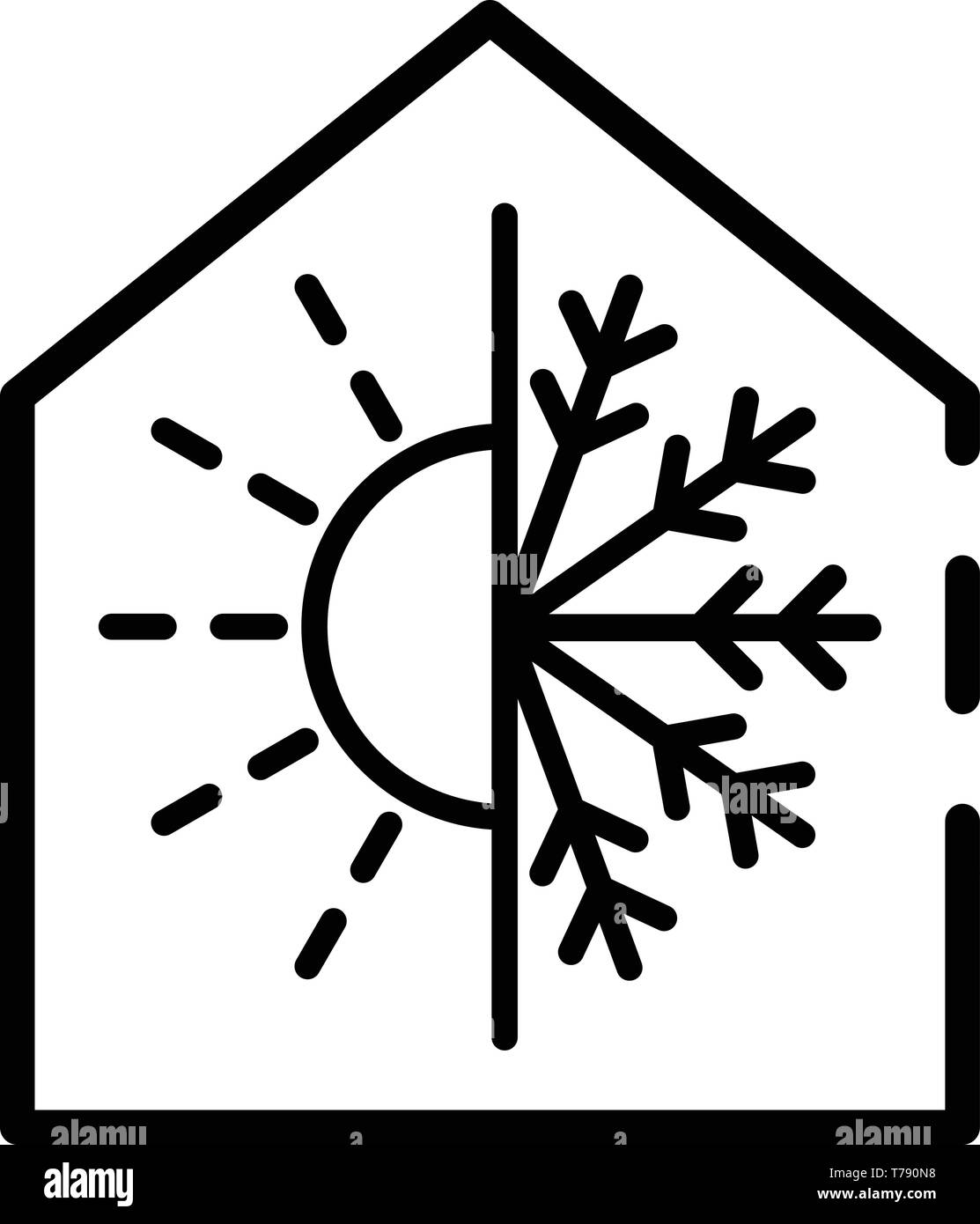 Climate control smart home icon, outline style Stock Vector Image & Art