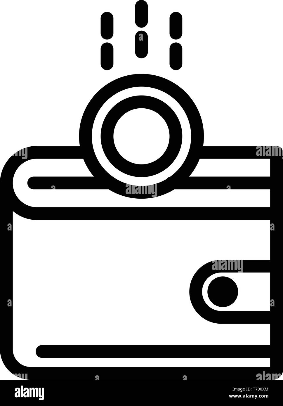 Wallet coin icon, outline style Stock Vector Image & Art - Alamy