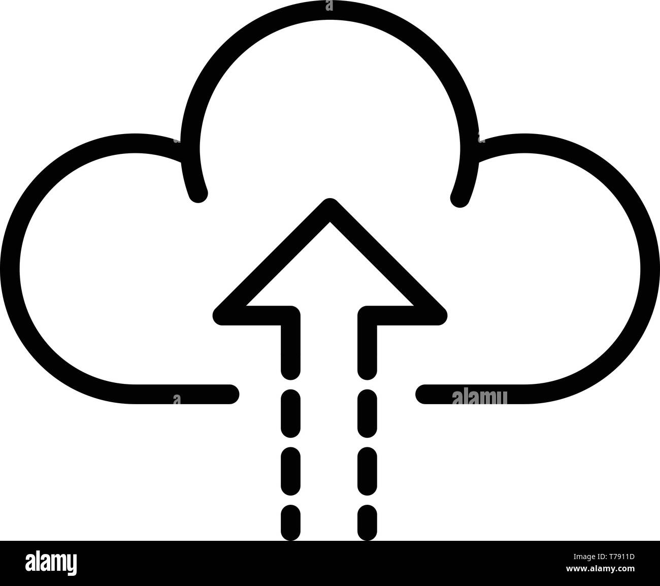 Upload to the cloud icon, outline style Stock Vector Image & Art - Alamy