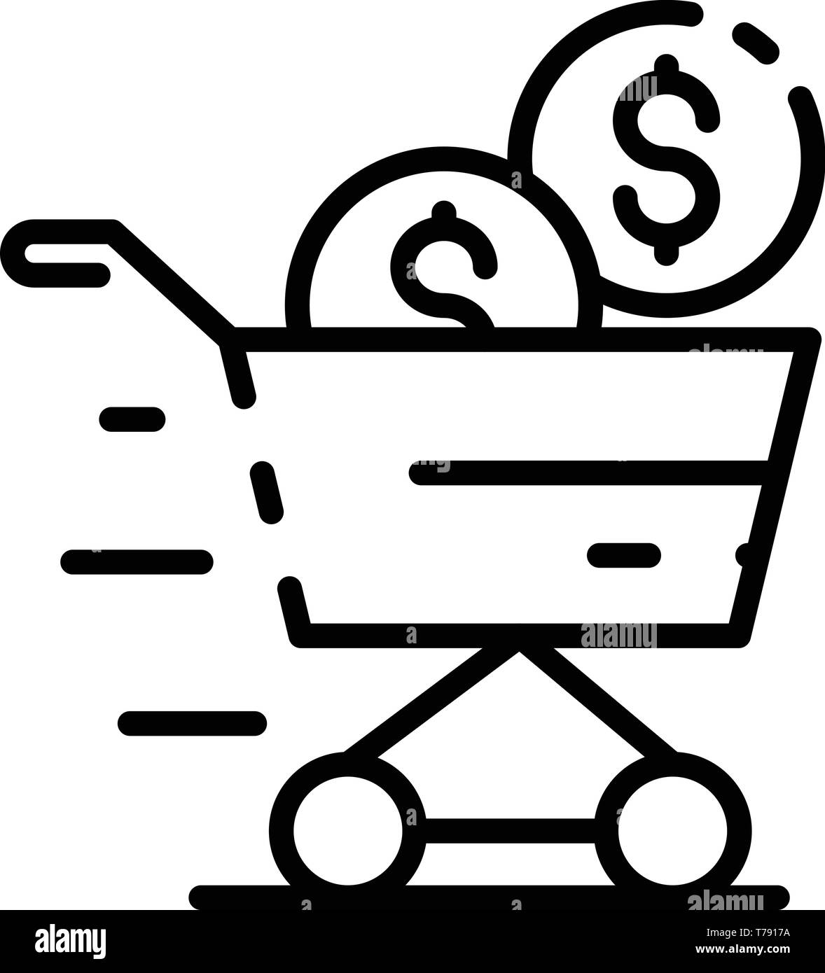 Shopping basket icon, outline style Stock Vector Image & Art - Alamy