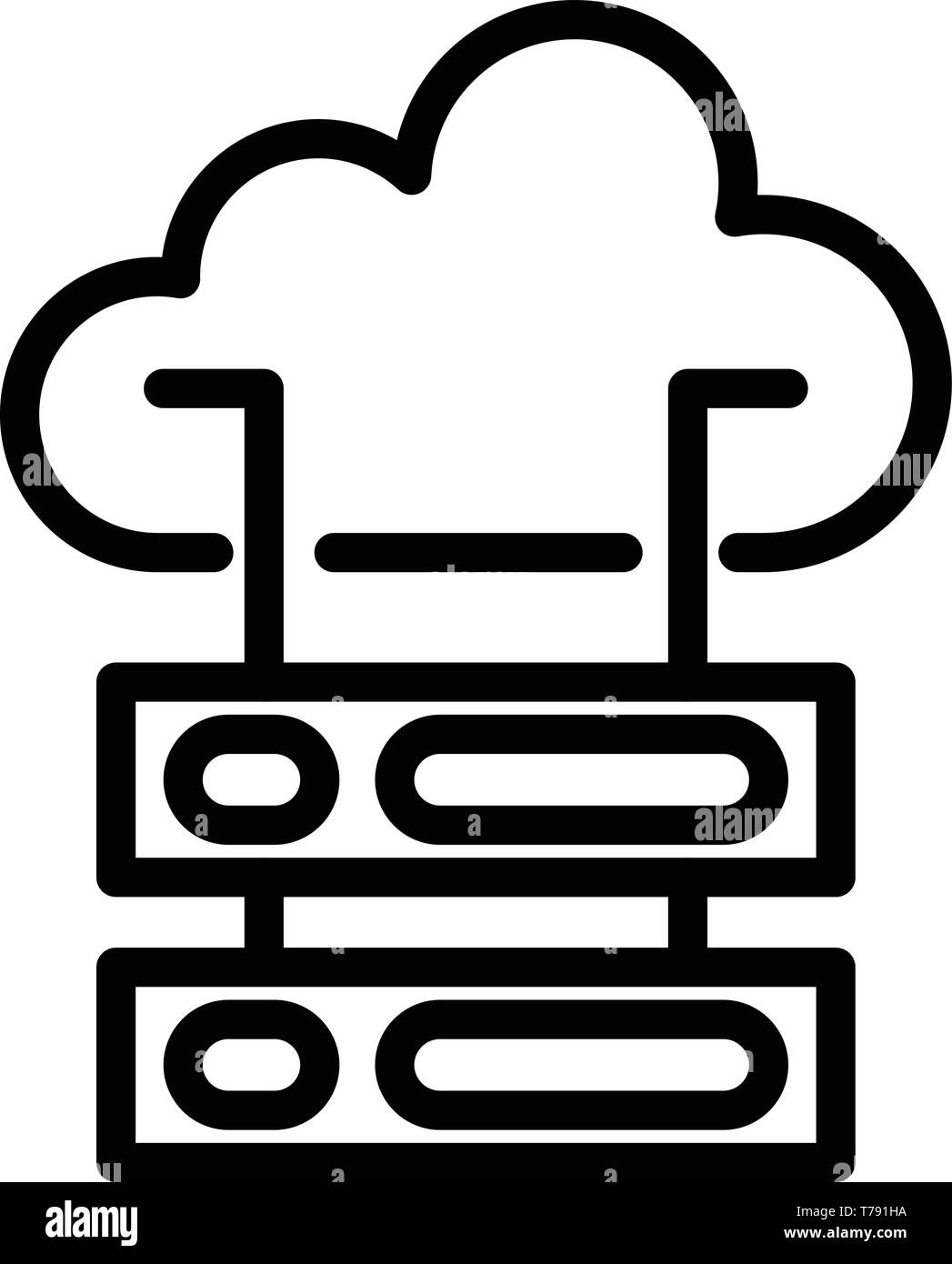 Cloud server icon, outline style Stock Vector Image & Art - Alamy