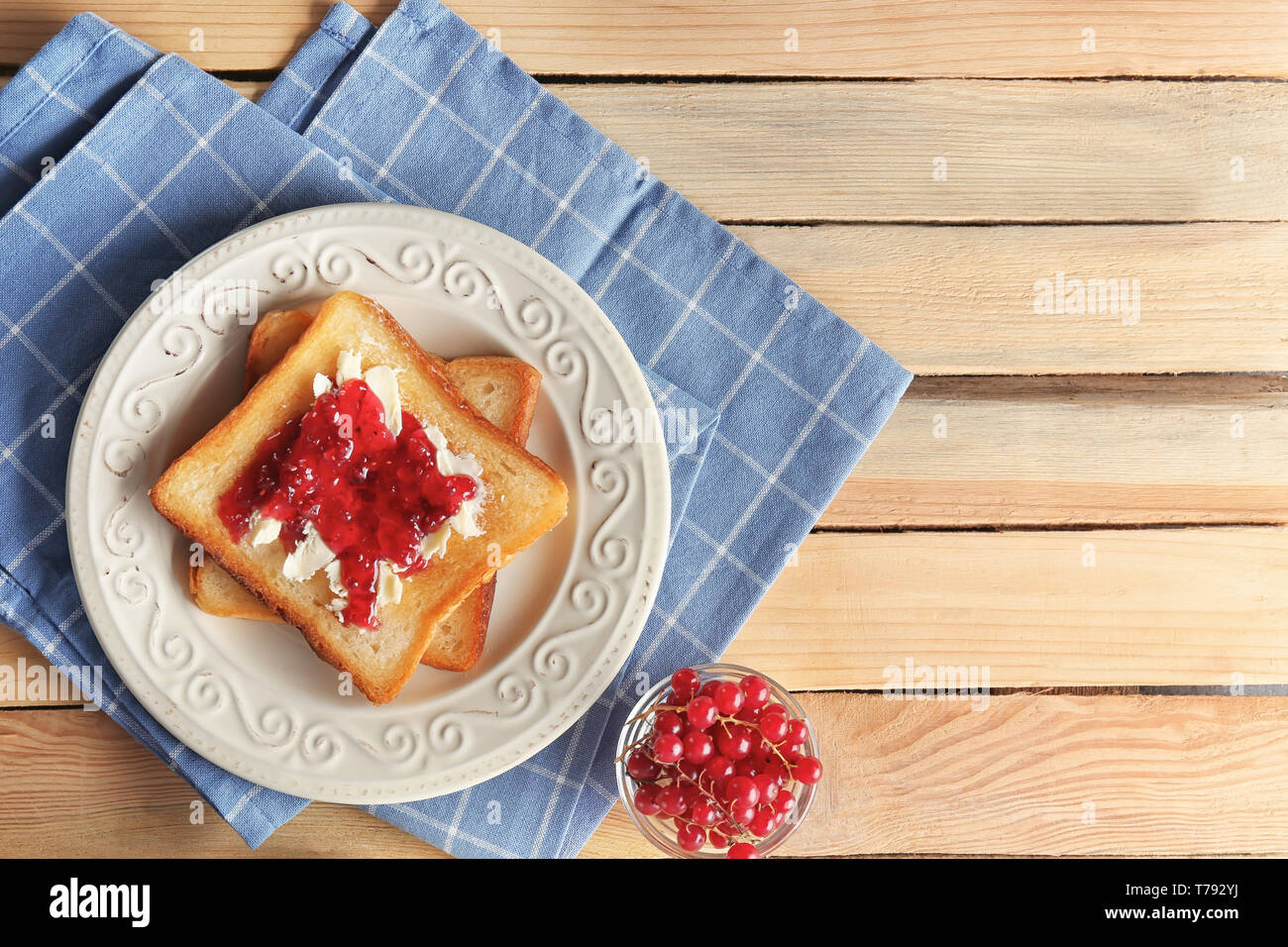 Tasty sweet toasts jam hi-res stock photography and images - Alamy