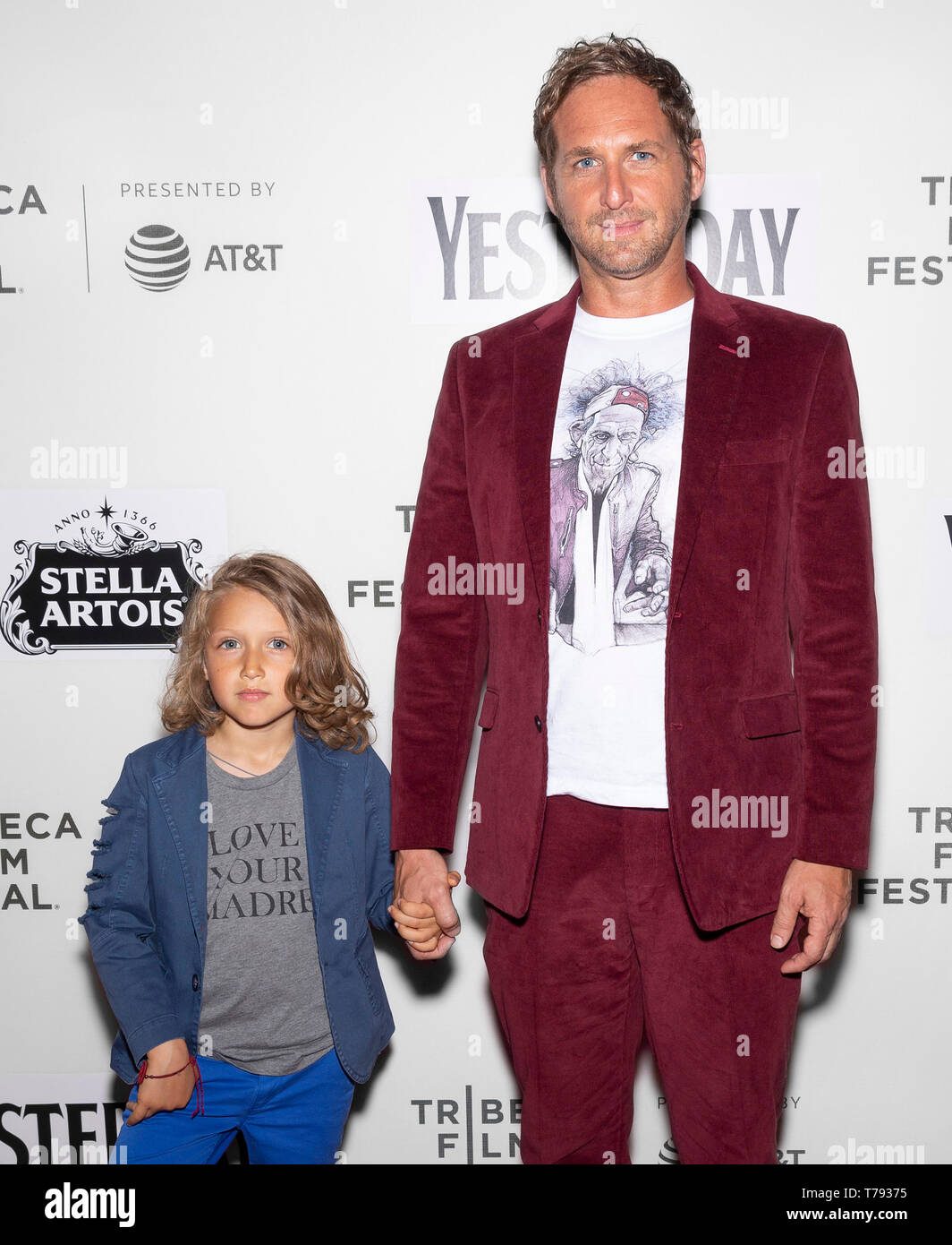 New York, NY - May 04, 2019: Noah Rev Maurer and Josh Lucas attend 'Yesterday' Closing Night Gala Film during the 2019 Tribeca Film Festival at SVA Th Stock Photo