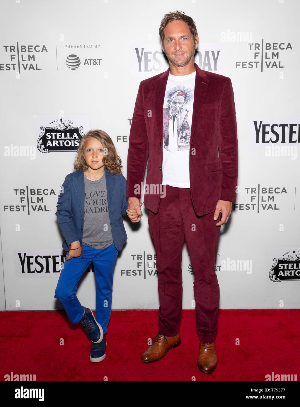 New York, NY - May 04, 2019: Noah Rev Maurer and Josh Lucas attend 'Yesterday' Closing Night Gala Film during the 2019 Tribeca Film Festival at SVA Th Stock Photo