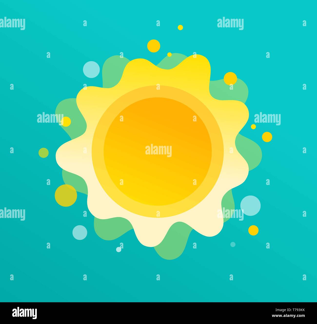 Summer fun background, sun illustration and banner design. Sale poster Stock Vector