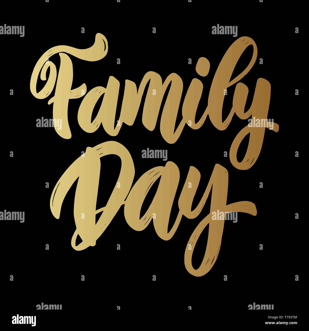 Family Day Text Lettering Phrase For Greeting Card Invitation