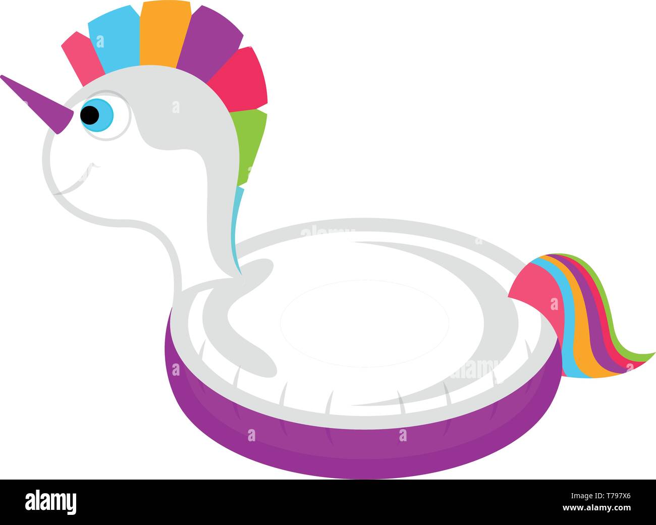 Isolated pool float shaped unicorn image Stock Vector Image & Art - Alamy