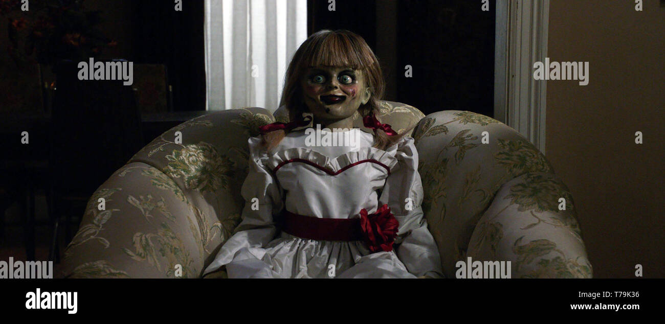Annabelle Comes Home is an upcoming American supernatural horror film based on the legend of the Annabelle doll. It serves as a sequel to 2014's Annabelle and 2017's Annabelle: Creation, and as the seventh installment in the Conjuring Universe franchise.    This photograph is for editorial use only and is the copyright of the film company and/or the photographer assigned by the film or production company and can only be reproduced by publications in conjunction with the promotion of the above Film. A Mandatory Credit to the film company is required. The Photographer should also be credited whe Stock Photo