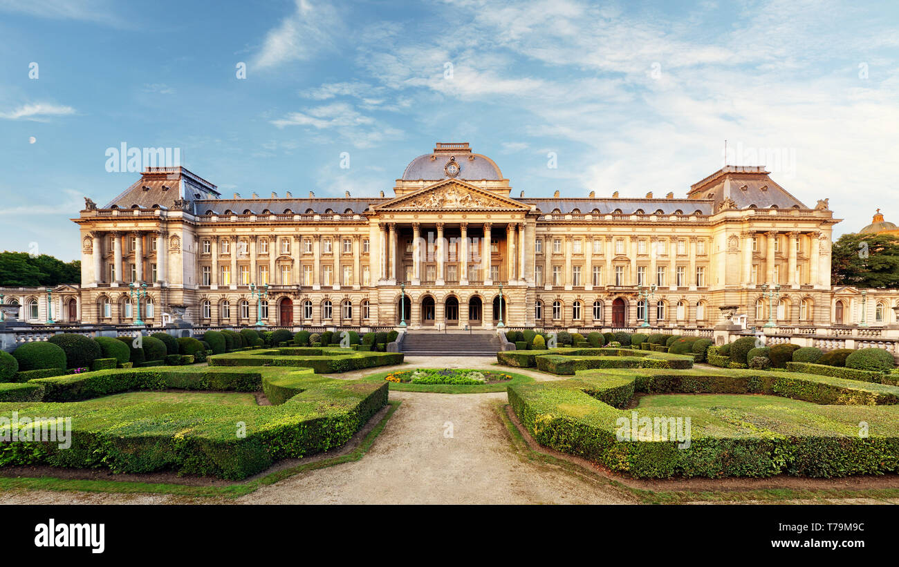 Belgian Royal Palace in Brussels Stock Photo
