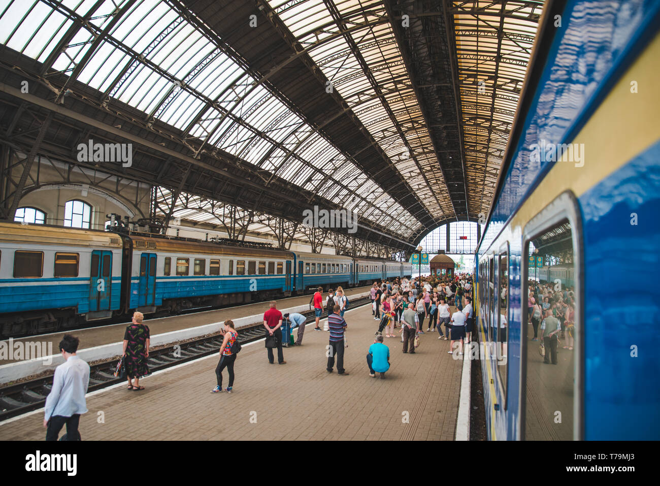 Lviv central rail station hi-res stock photography and images - Alamy