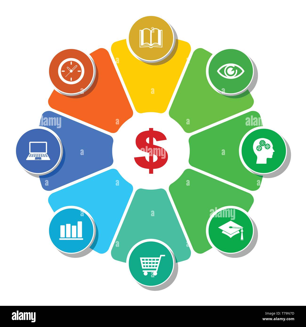 Infographic vector template for presentation, chart, diagram, graph ...