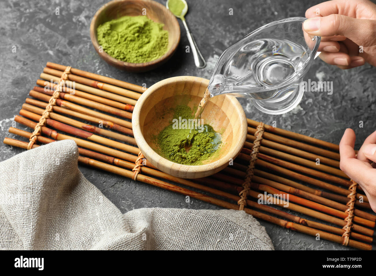 Woman making japanese matcha hi-res stock photography and images - Alamy