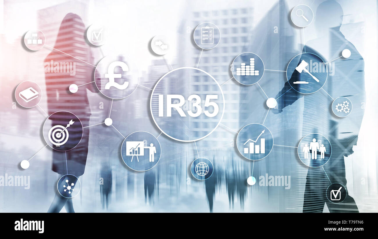IR35 finance concept. United Kingdom tax law, tax avoidance Stock Photo