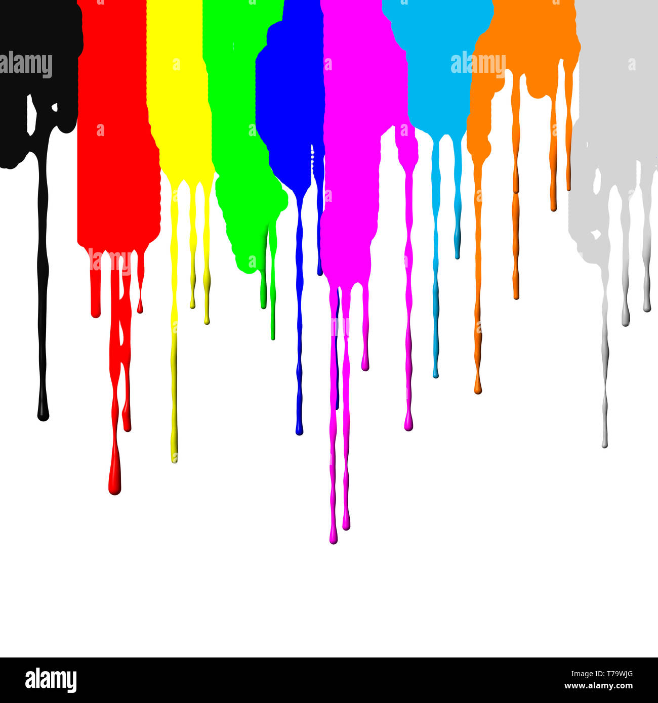 The flow of paint Stock Photo Alamy