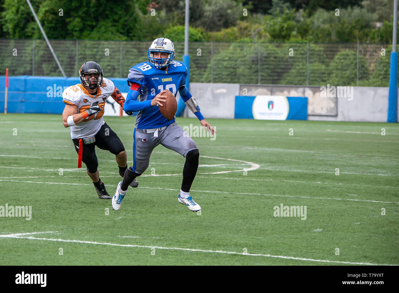 The american Football Team Sharks Palermo during a training Stock Photo -  Alamy