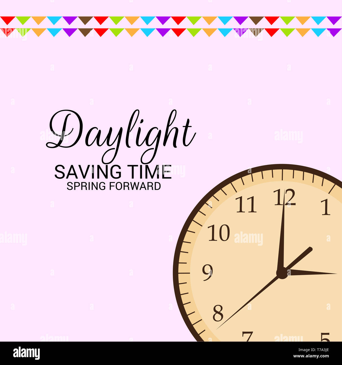 Vector illustration of a Banner for Change your clocks message for