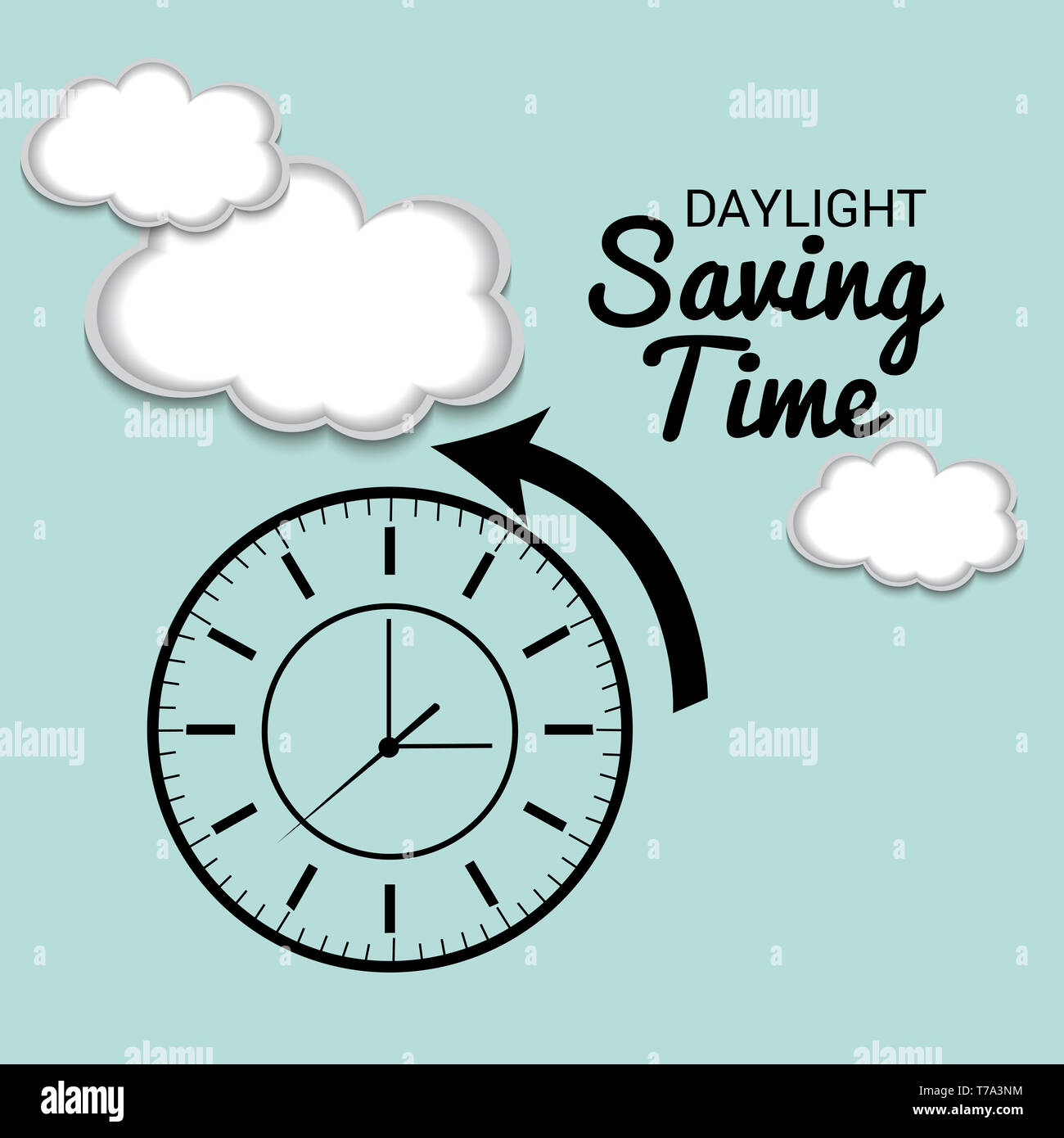 Vector illustration of a Banner for Change your clocks message for