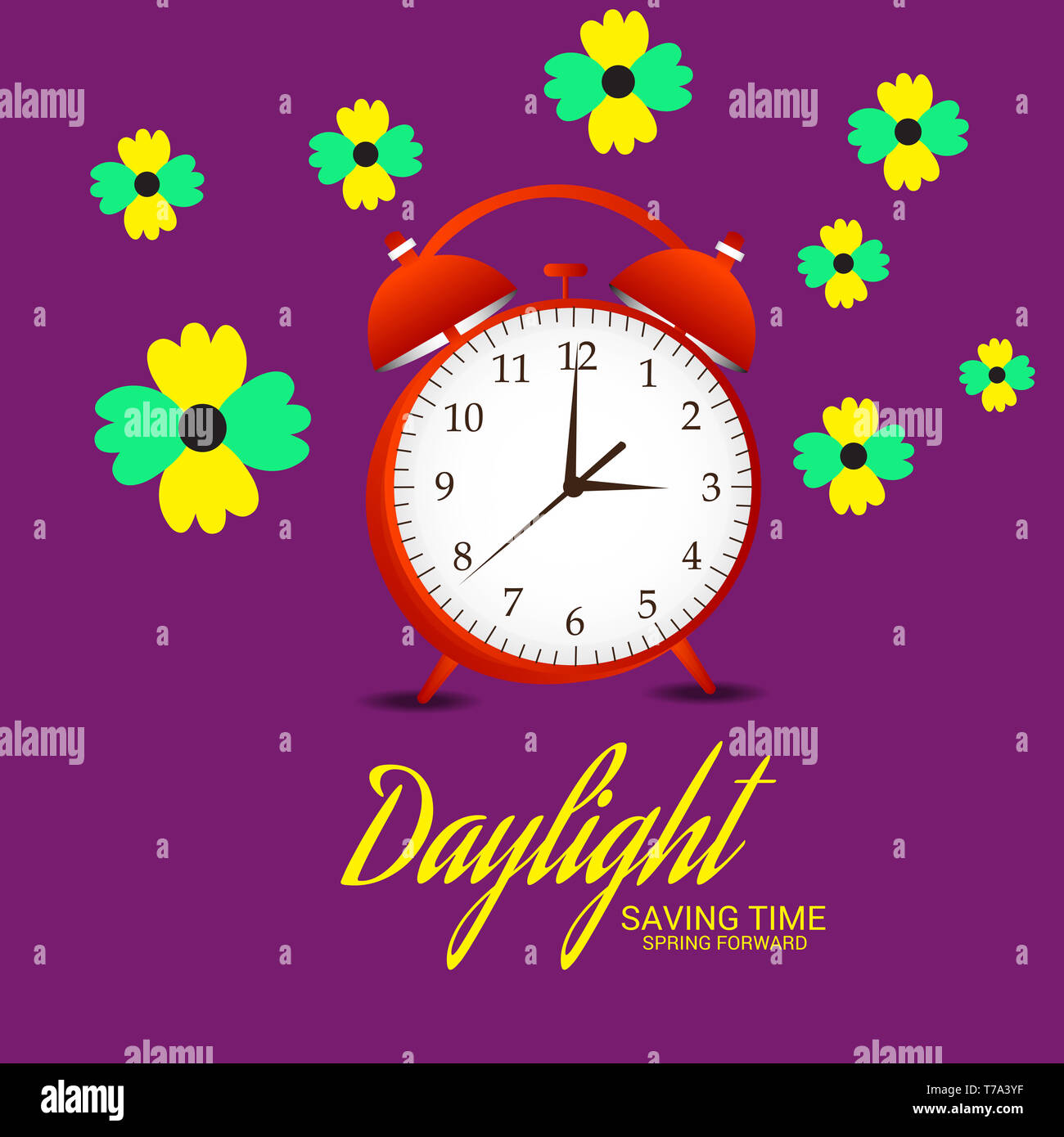 Vector illustration of a Banner for Change your clocks message for