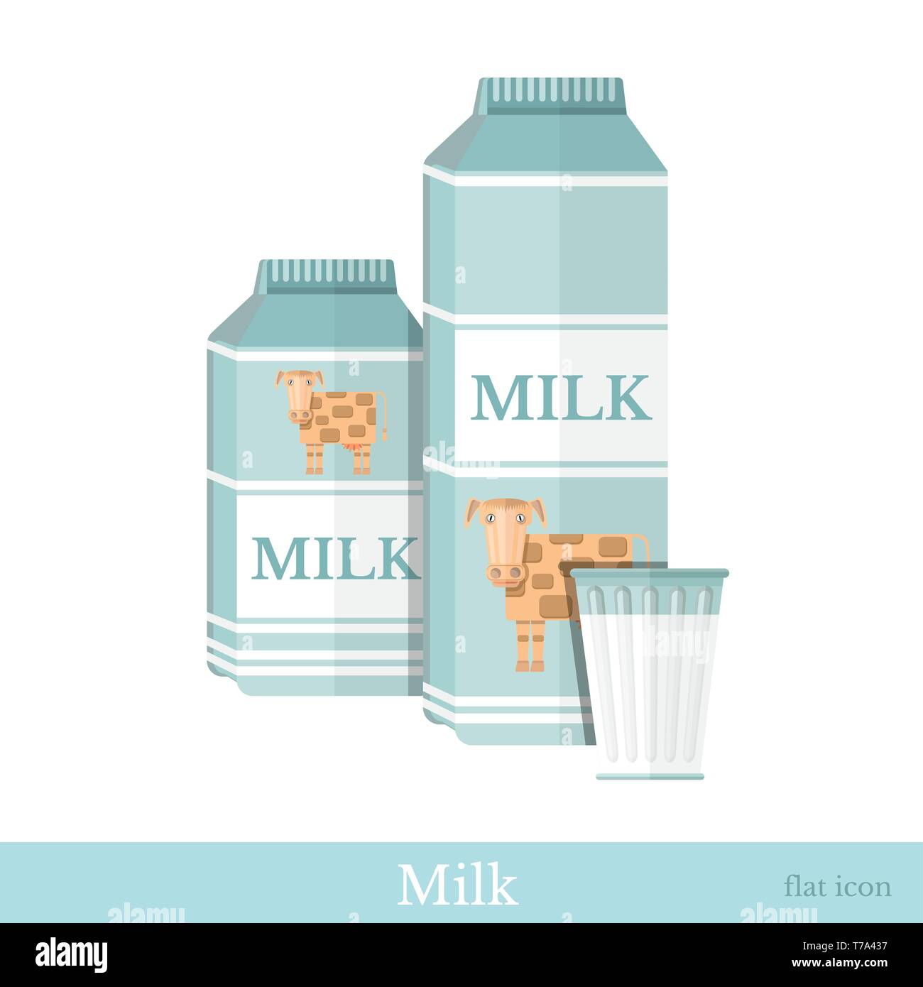 Milk product in flat style Stock Vector