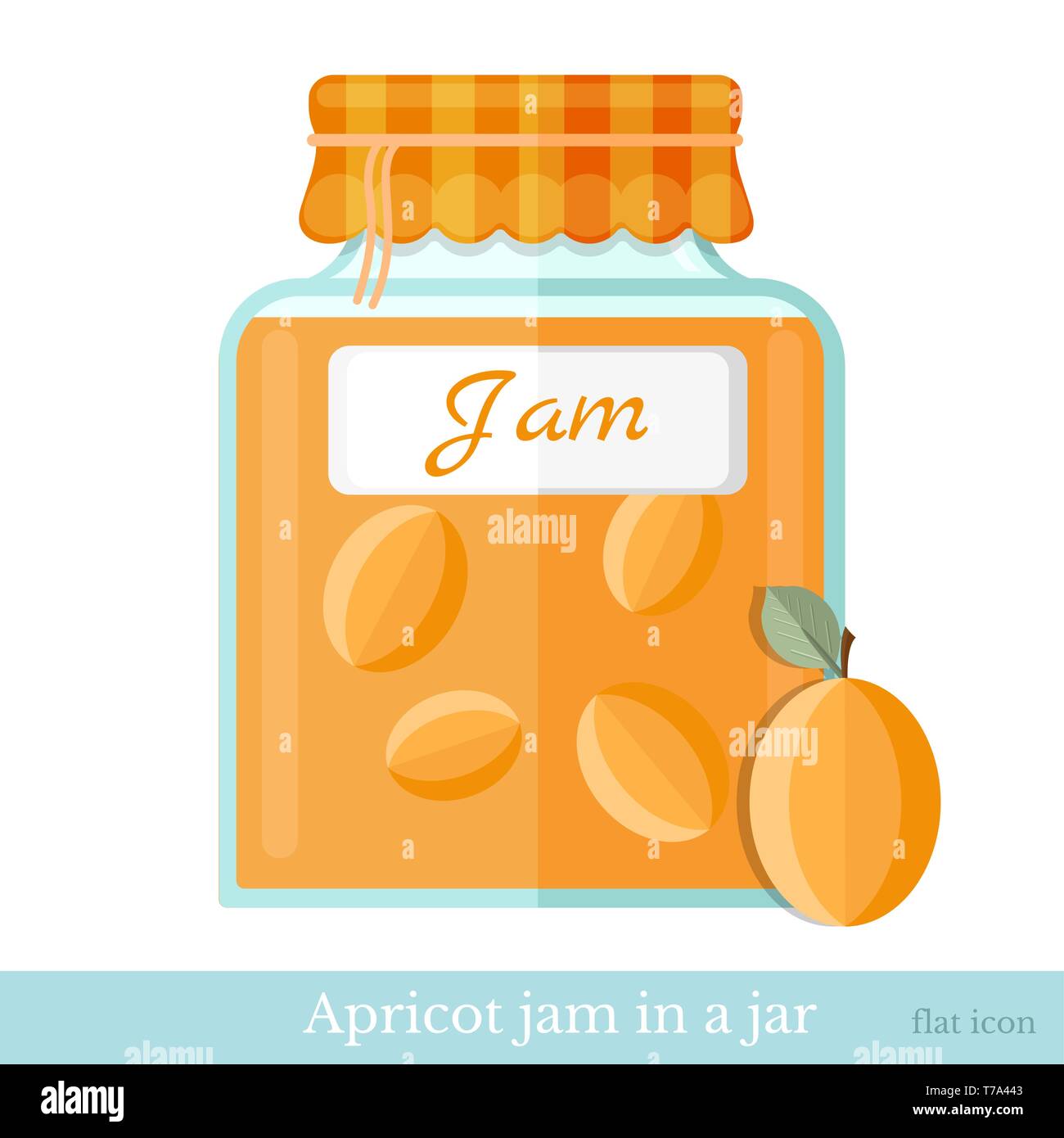 Glass jar with fruit jam Stock Vector Image & Art Alamy