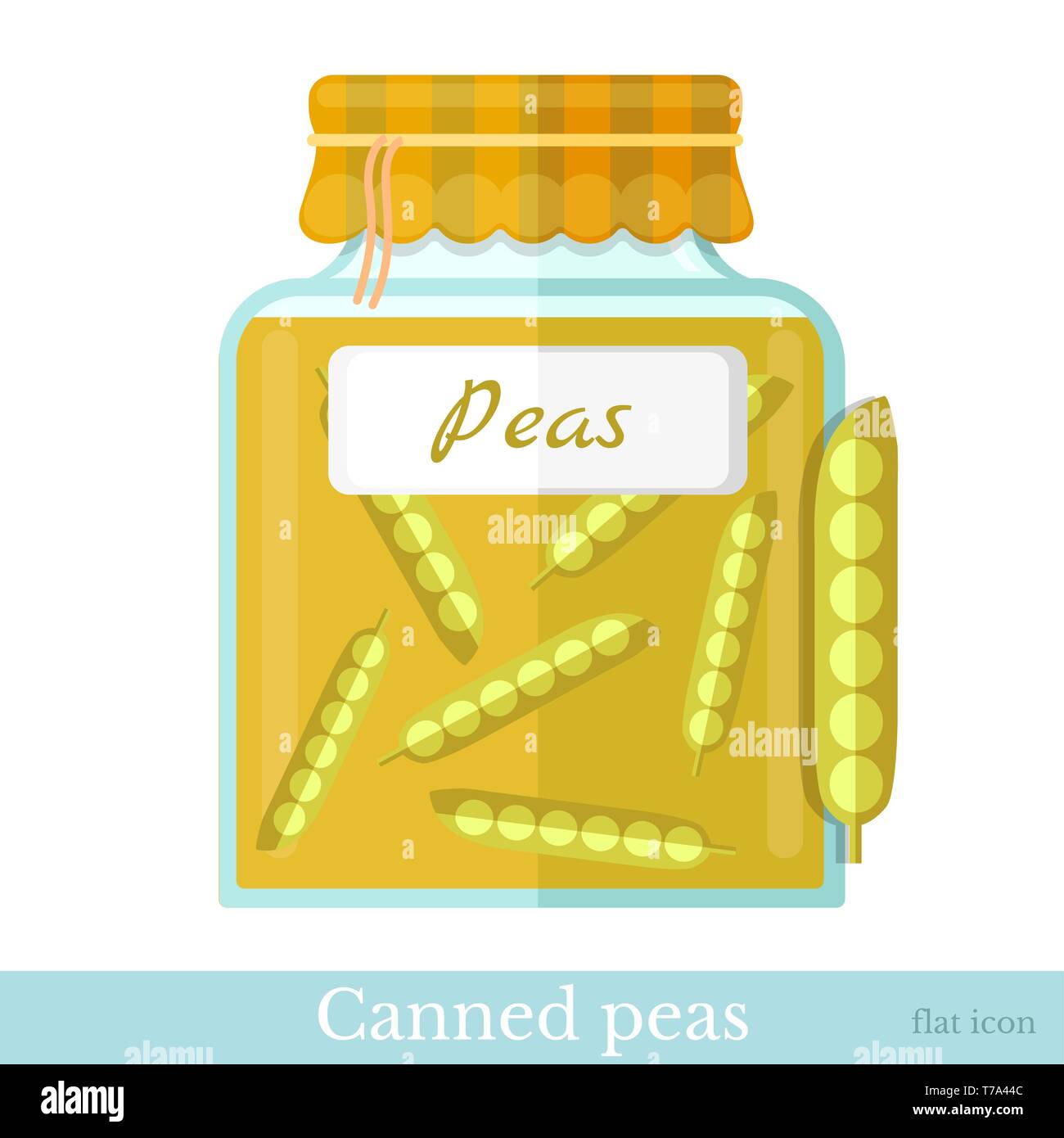 Glass jar with canned vegetables Stock Vector