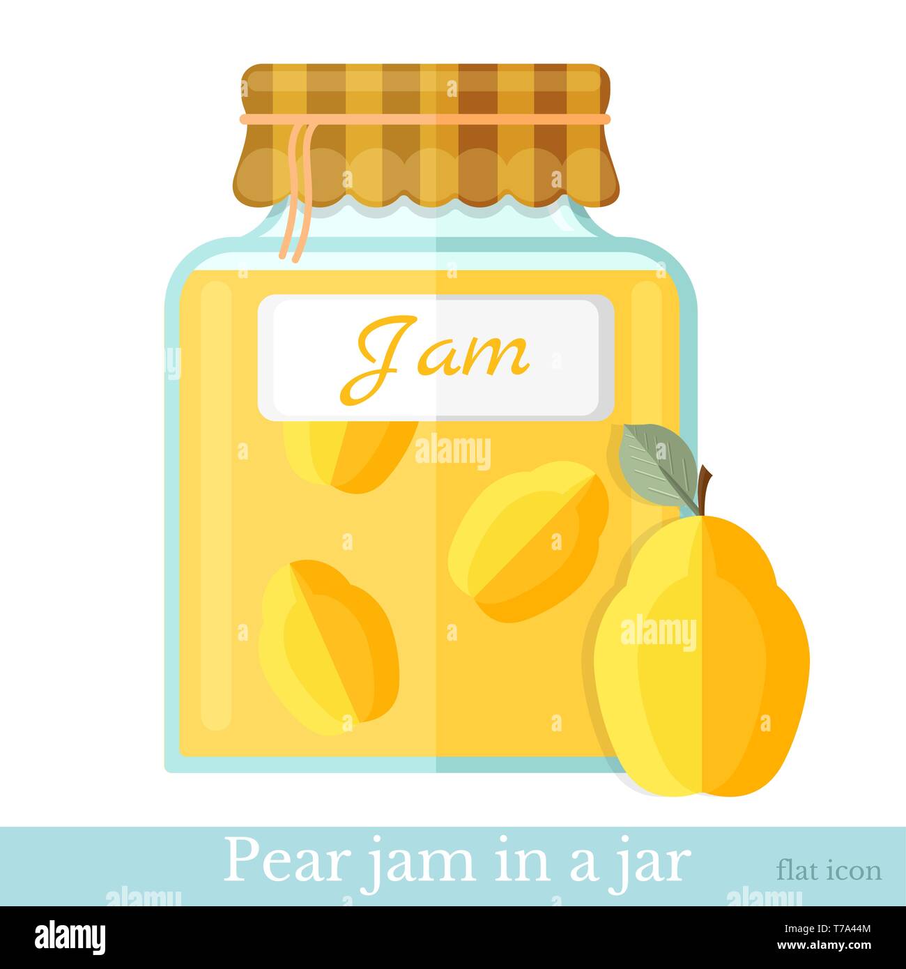 Glass jar with fruit jam Stock Vector Image & Art Alamy
