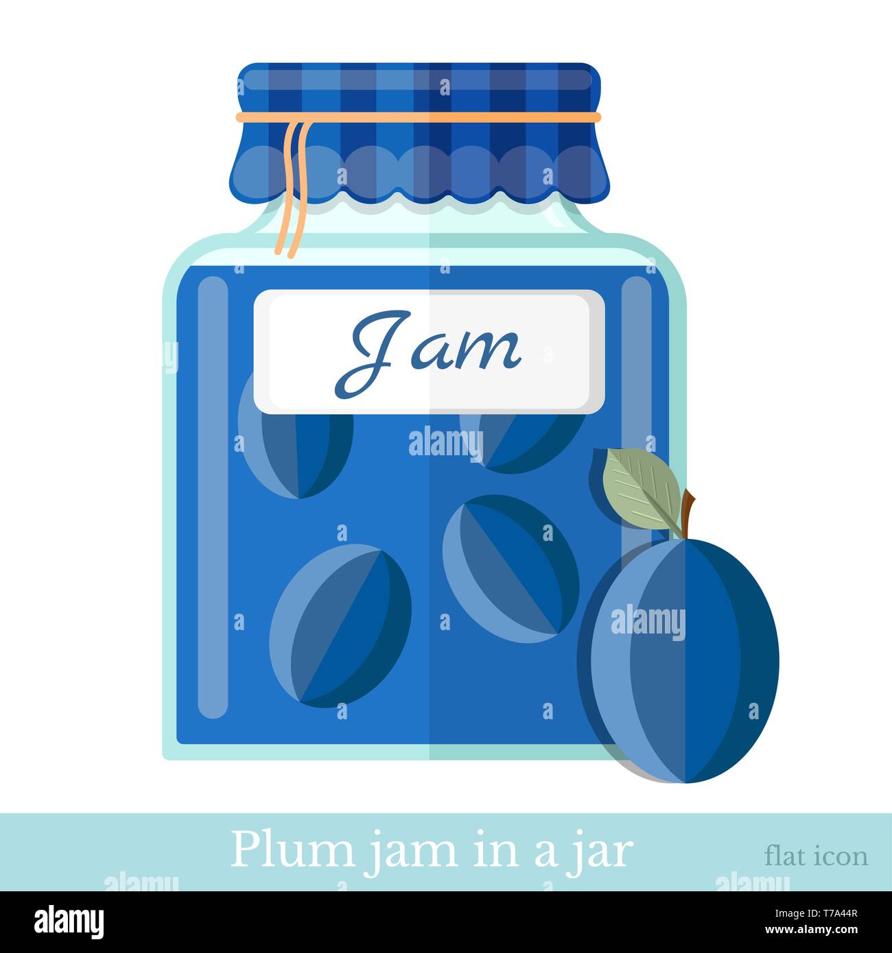 Glass jar with fruit jam Stock Vector Image & Art Alamy