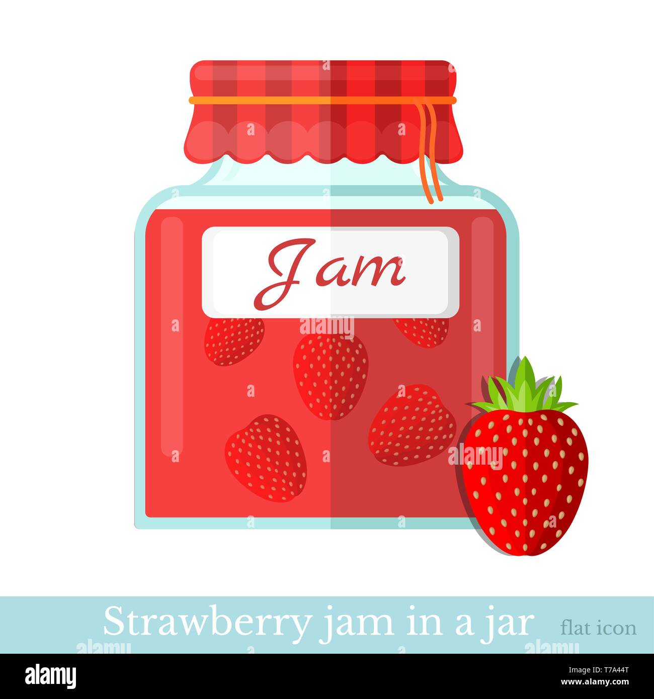 Glass jar with fruit jam Stock Vector Image & Art Alamy